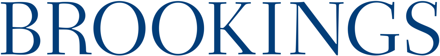 Blue Brookings Institution logo text