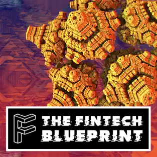 Colorful fractal gears with Fintech Blueprint logo