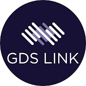 GDS Link logo with abstract design on purple background