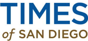 Times of San Diego logo in blue and gold