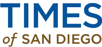 Times of San Diego logo in blue and gold